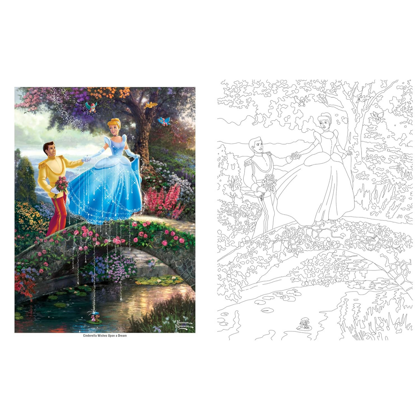 Magical Disney Dreams Coloring Book by Thomas Kinkade Studios (Spiral Bound) - Korvel