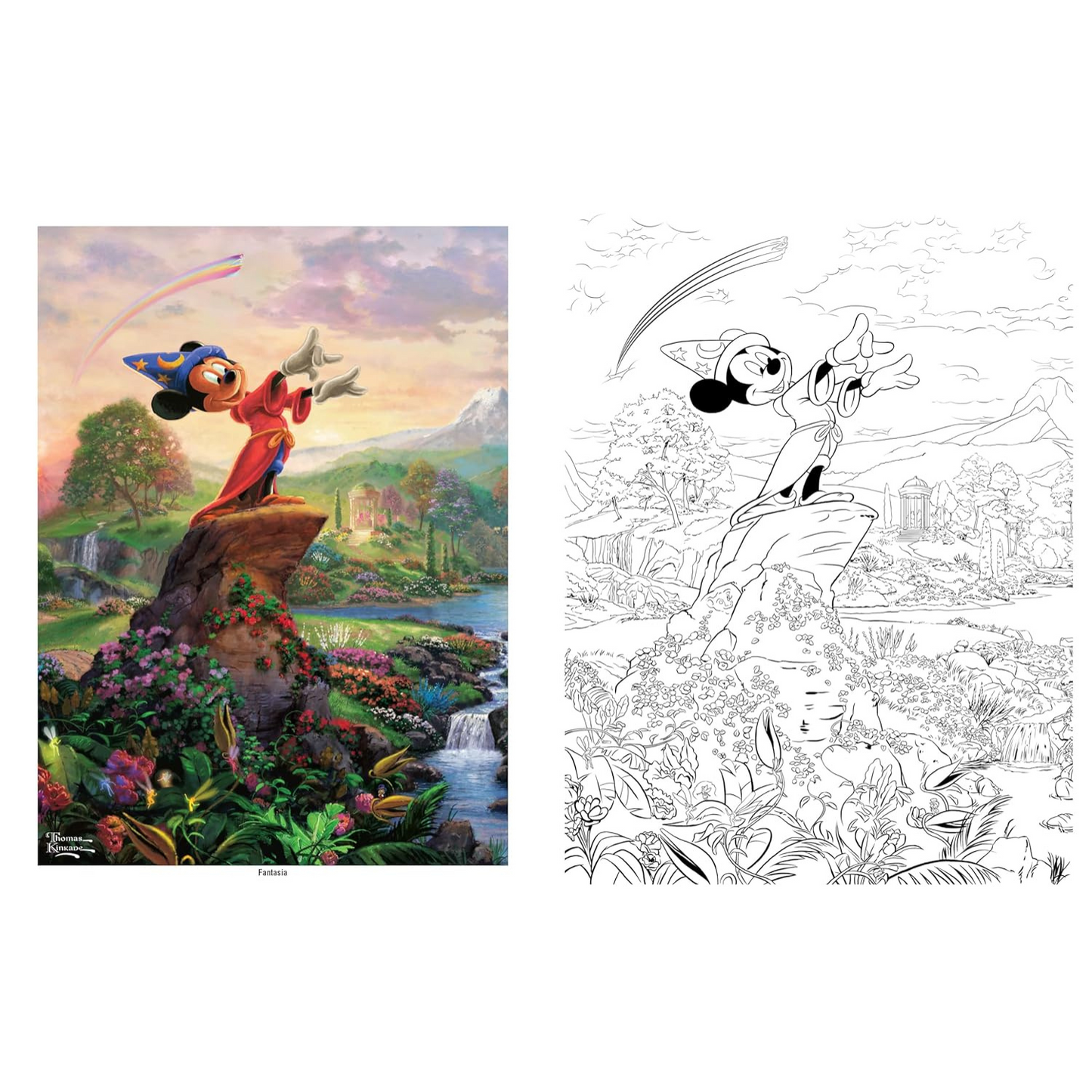 Magical Disney Dreams Coloring Book by Thomas Kinkade Studios (Spiral Bound) - Korvel