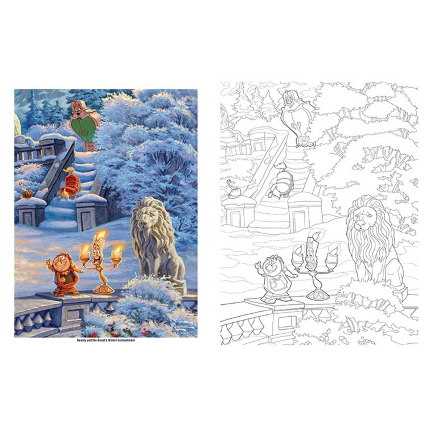 Enchanting Disney Princess Coloring Book by Thomas Kinkade Studios (Spiral Bound) - Korvel