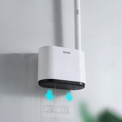 Premium Wall-Mounted Toilet Brush with Flexible Silicone Bristles