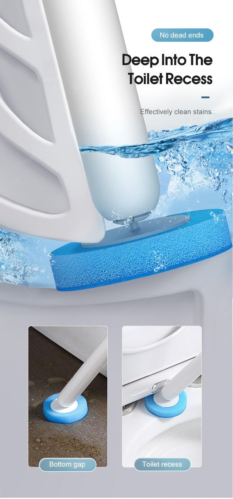 Brosse de Toilette Murale Premium avec Poils en Silicone Flexible