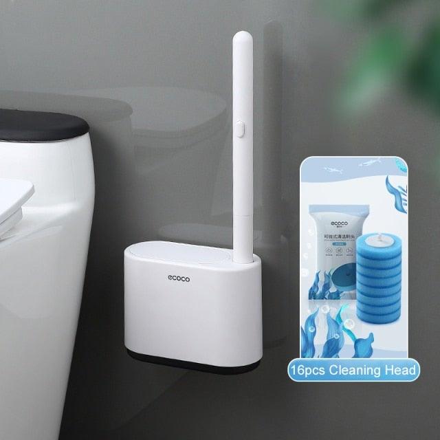 Brosse de Toilette Murale Premium avec Poils en Silicone Flexible