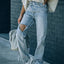 Distressed Asymmetric Waist Jeans - Korvel