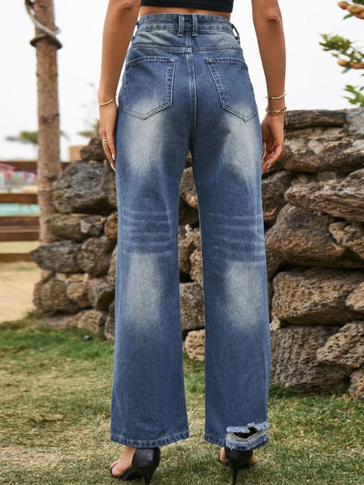 Distressed Jeans with Pockets - Korvel
