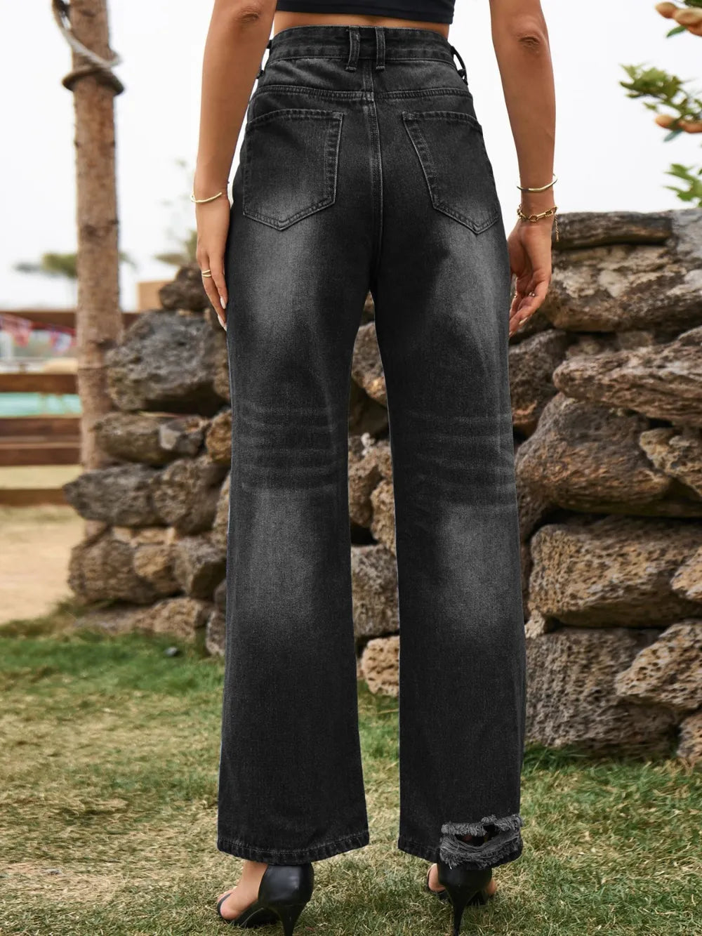 Distressed Jeans with Pockets - Korvel