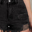 Distressed Raw Hem High Waist Denim Shorts - Korvel