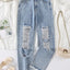 Distressed Raw Hem Jeans - Korvel
