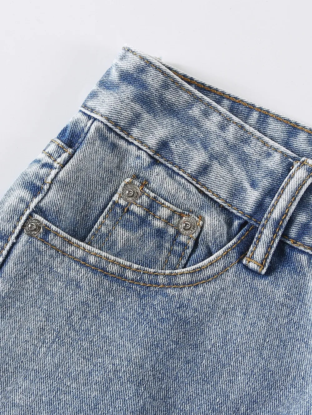 Distressed Raw Hem Jeans - Korvel