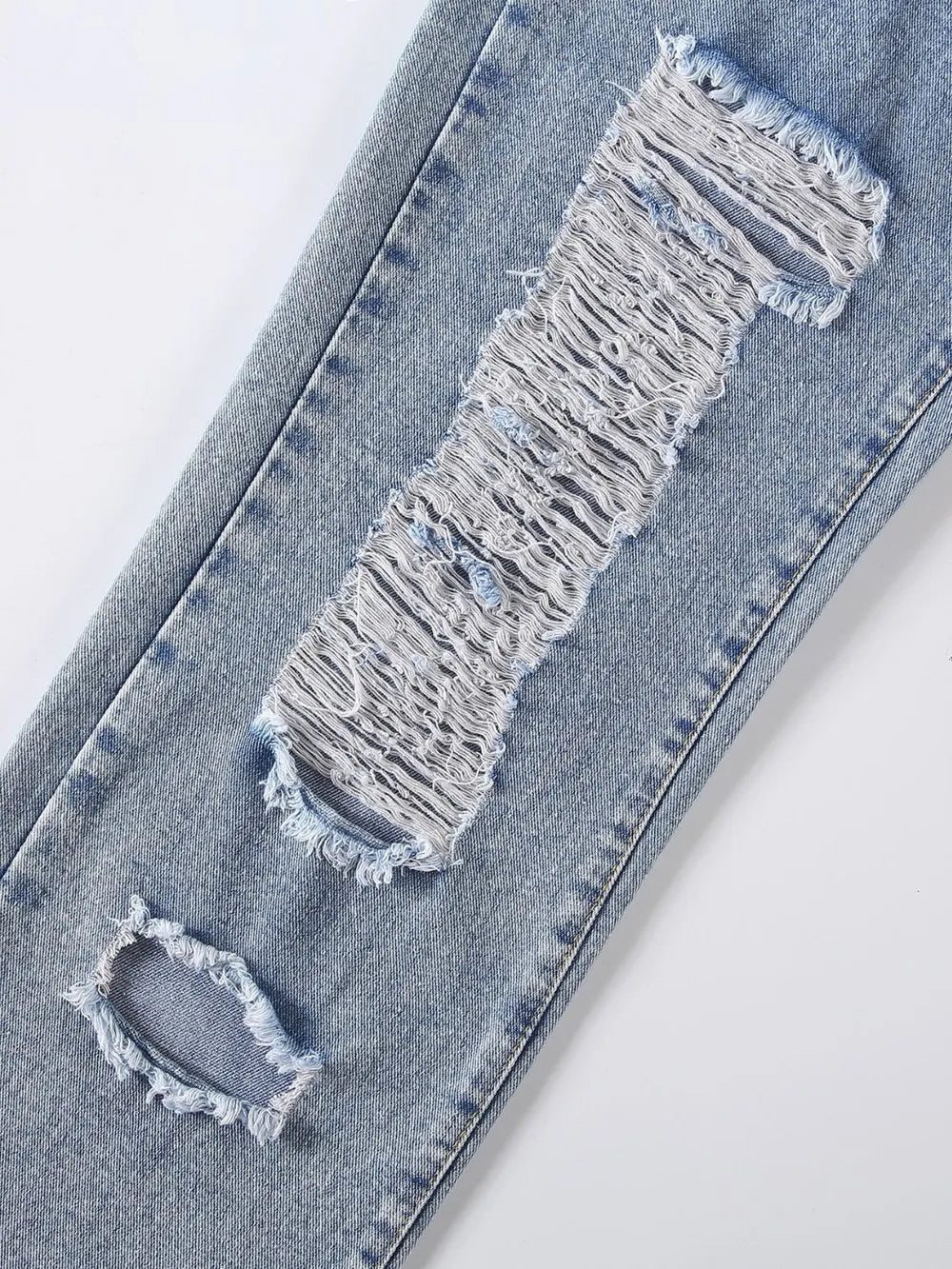 Distressed Raw Hem Jeans - Korvel
