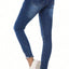 Distressed Raw Hem Jeans with Pockets