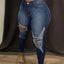 Distressed Skinny Jeans with Pockets - Korvel