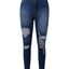 Distressed Skinny Jeans with Pockets - Korvel