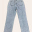 Distressed Straight Leg Jeans with Pockets - Korvel
