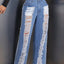 Distressed Wide Leg Jeans - Korvel