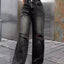 Distressed Wide Leg Jeans with Pockets - Korvel