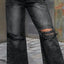 Distressed Wide Leg Jeans with Pockets - Korvel