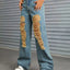 Distressed Wide Leg Jeans with Pockets - Korvel