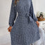Ditsy Floral Tie Waist Pleated Dress - Korvel