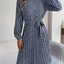 Ditsy Floral Tie Waist Pleated Dress - Korvel