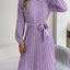 Ditsy Floral Tie Waist Pleated Dress - Korvel