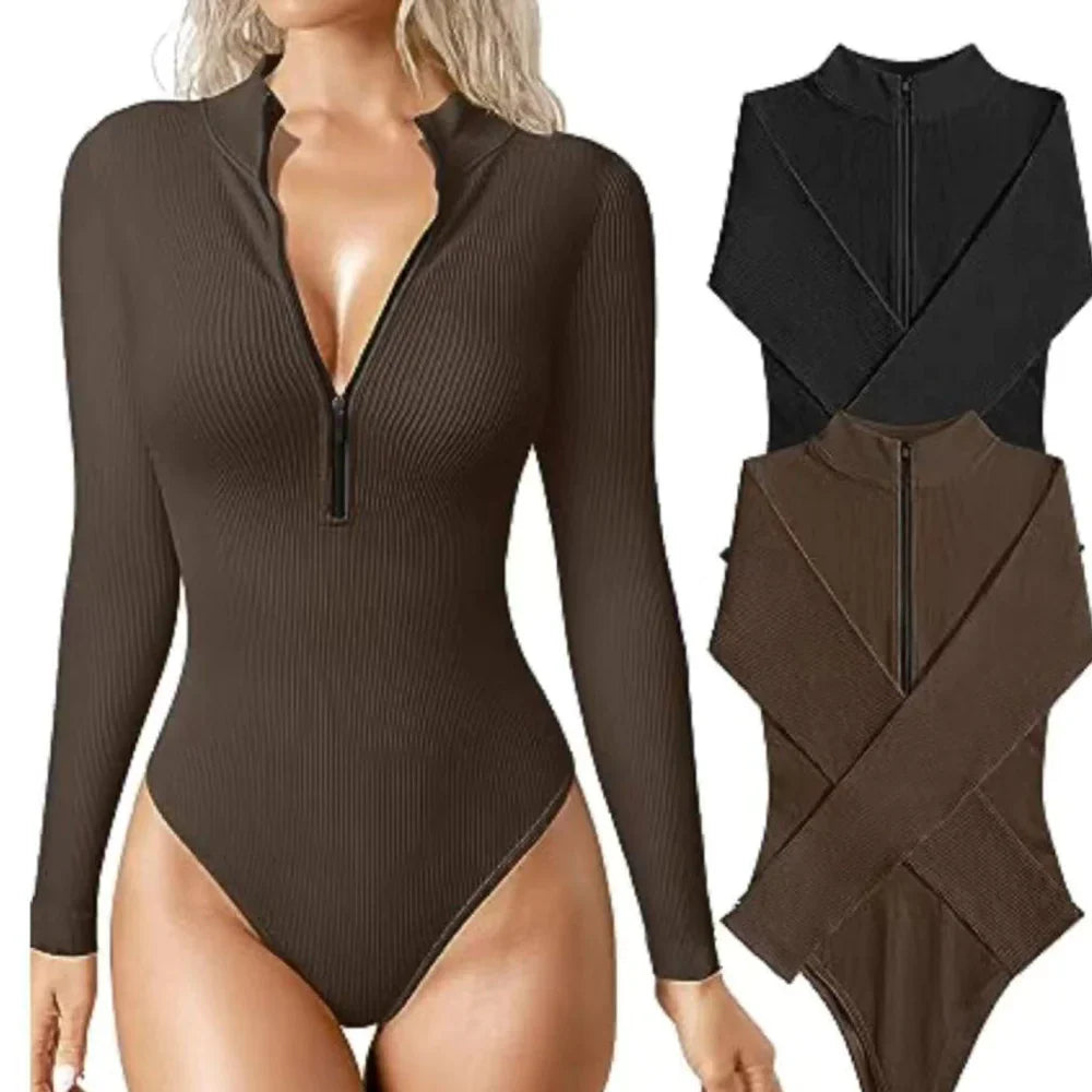 Seamless Women's Long Sleeve Bodysuit