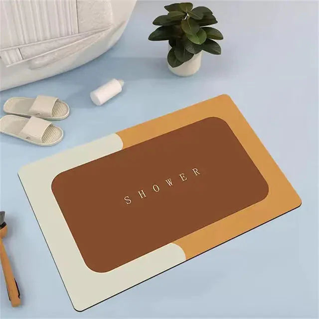 Quick Drying Bathroom Mat - Stylish & Absorbent
