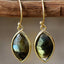 Geometrical Shape Natural Stone Dangle Earrings