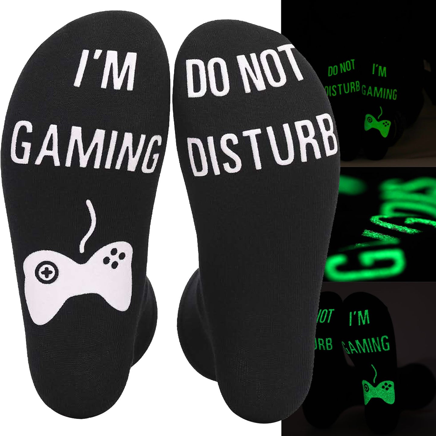 DO NOT DISTURB Short Socks Glue Letter Printing Socks Men's Mid-Tube Game Socks - Korvel