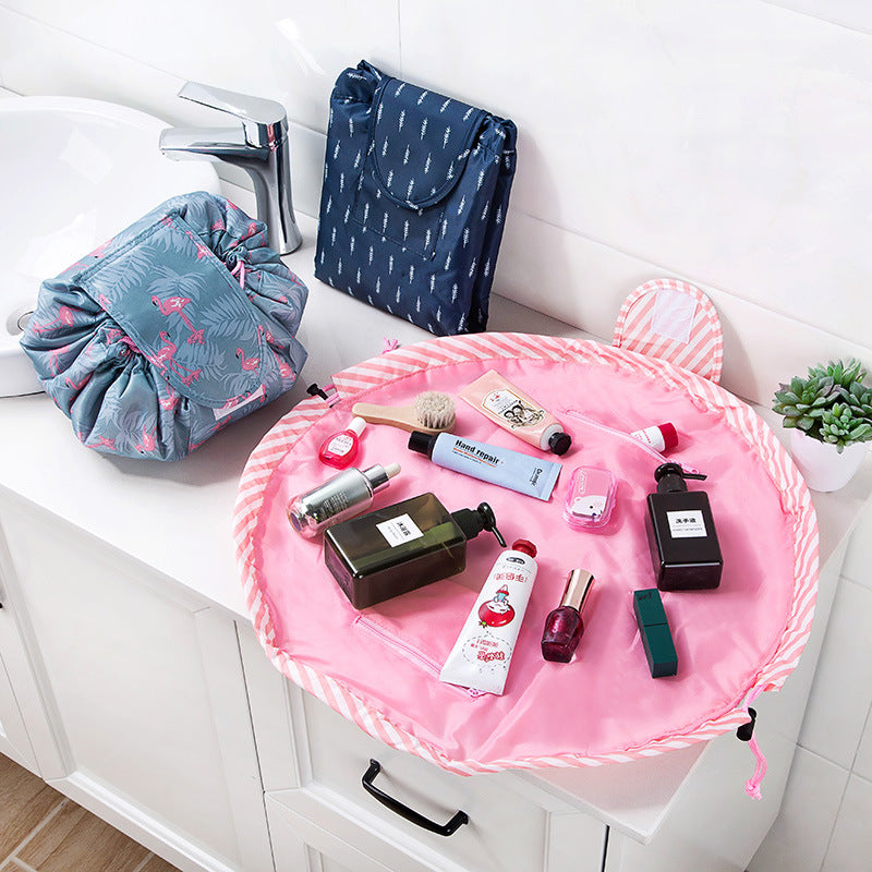 Do Not Miss Drop ship Women Drawstring Cosmetic Bag travel Organizer bag pouch Make Up Case Storage Makeup Bag Toiletry bag - Korvel