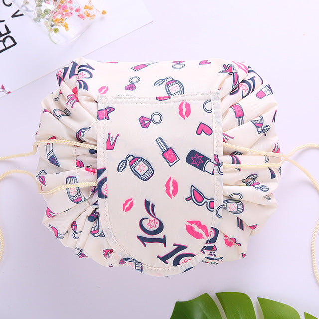 Do Not Miss Drop ship Women Drawstring Cosmetic Bag travel Organizer bag pouch Make Up Case Storage Makeup Bag Toiletry bag - Korvel