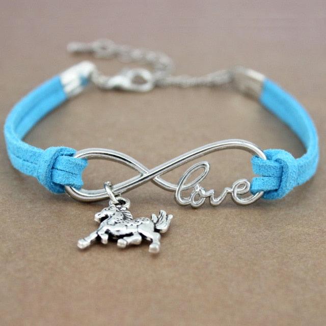 Bracelet Charme Amour Infini avec Empreinte de Patte de Chien