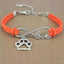 Bracelet Charme Amour Infini avec Empreinte de Patte de Chien