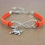 Bracelet Charme Amour Infini avec Empreinte de Patte de Chien