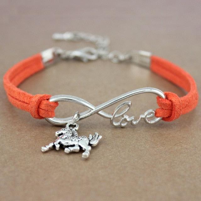 Bracelet Charme Amour Infini avec Empreinte de Patte de Chien