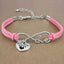 Bracelet Charme Amour Infini avec Empreinte de Patte de Chien
