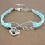 Bracelet Charme Amour Infini avec Empreinte de Patte de Chien
