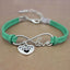 Bracelet Charme Amour Infini avec Empreinte de Patte de Chien