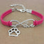 Bracelet Charme Amour Infini avec Empreinte de Patte de Chien