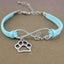 Bracelet Charme Amour Infini avec Empreinte de Patte de Chien