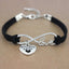 Bracelet Charme Amour Infini avec Empreinte de Patte de Chien