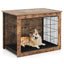 Meuble de caisse pour chien Gbruno avec coussin et double portes - 33 pouces
