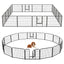 Panel de Juego para Perros de 16 Piezas con Cerradura y Gran Puerta - 24 Pulgadas