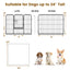 Panel de Juego para Perros de 16 Piezas con Cerradura y Gran Puerta - 24 Pulgadas