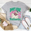 Don't Stop Believin' Pink Santa Tee