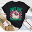 Don't Stop Believin' Pink Santa Tee