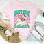 Don't Stop Believin' Pink Santa Tee