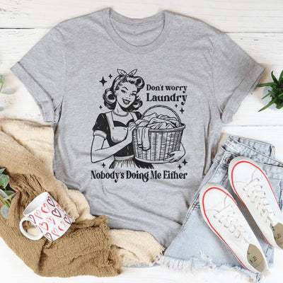 Don't Worry Laundry Tee - A Playful Casual Essential
