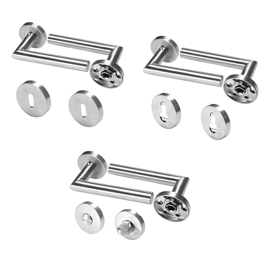 Ensemble de poignées de porte en acier inoxydable premium avec pêne ajustable