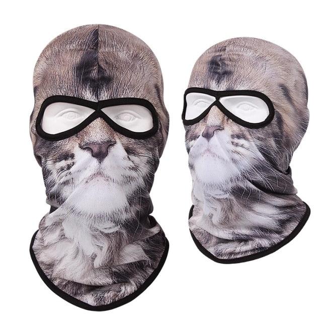 Masque Balaclava Tête d'Animal à Double Trou pour Activités de Plein Air