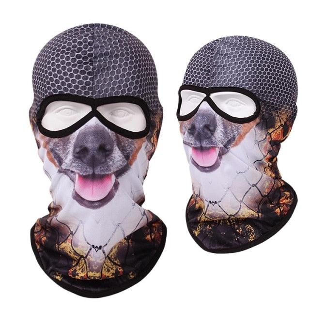 Masque Balaclava Tête d'Animal à Double Trou pour Activités de Plein Air
